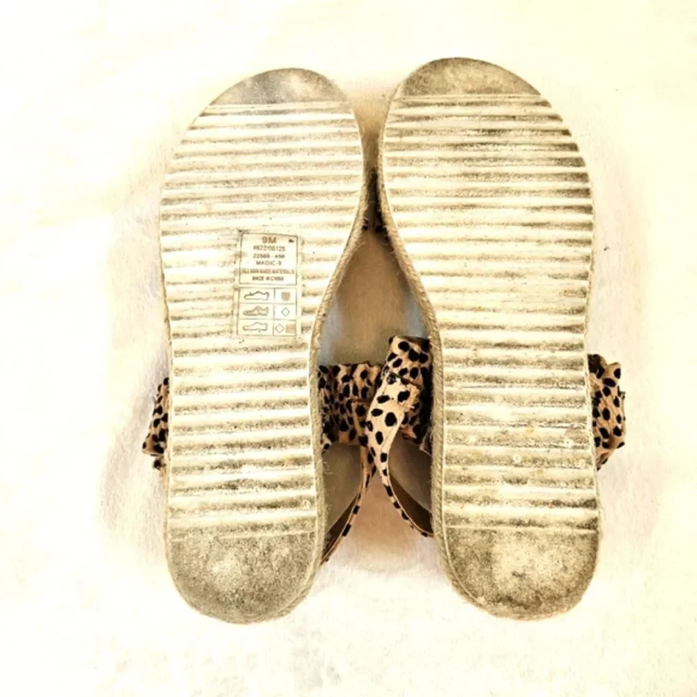 Pierre Dumas Sandal Women Sz 9 Magic Cheetah Print Espadrille Platform Slingback